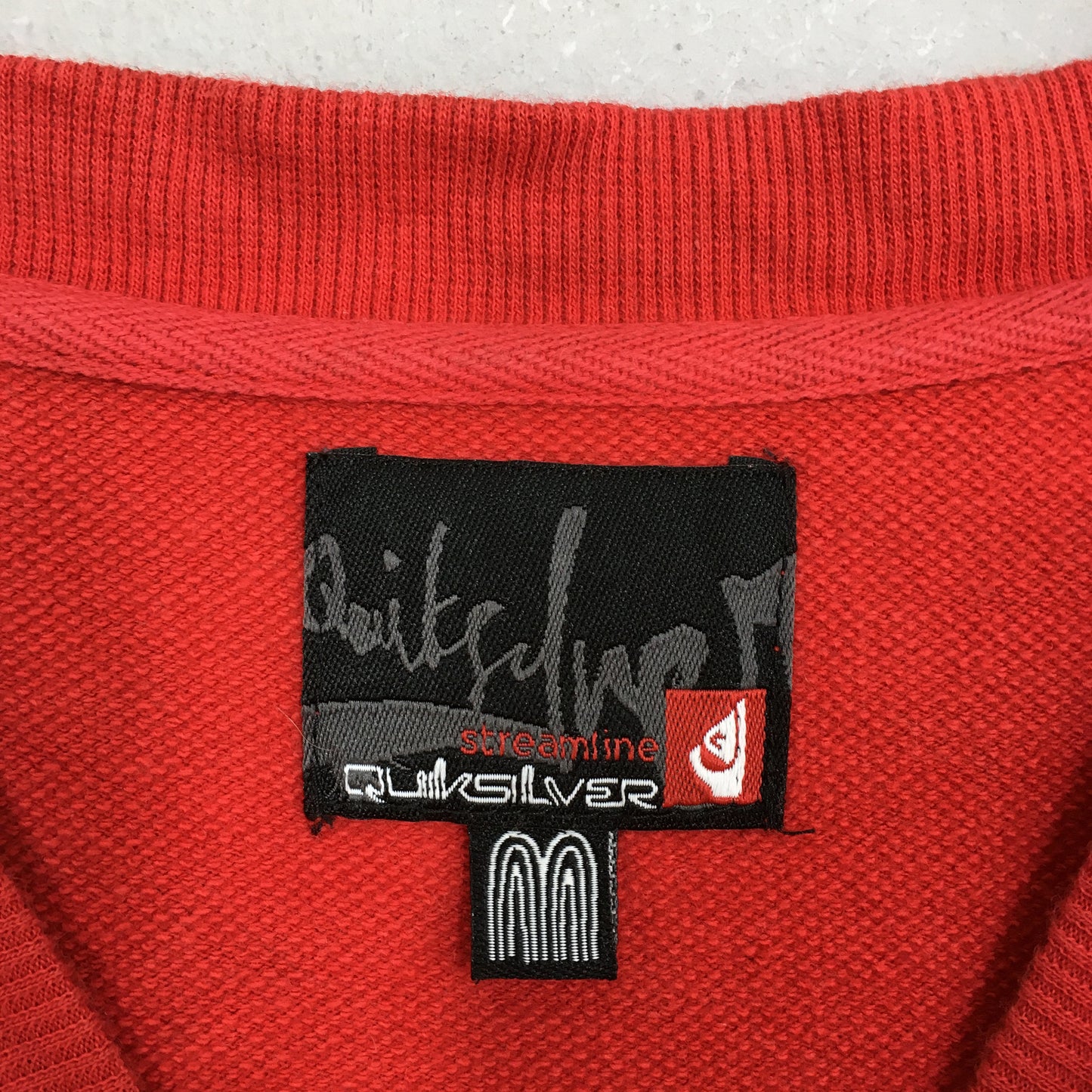 Y2K Quiksilver Surf Red Sweatshirt Medium