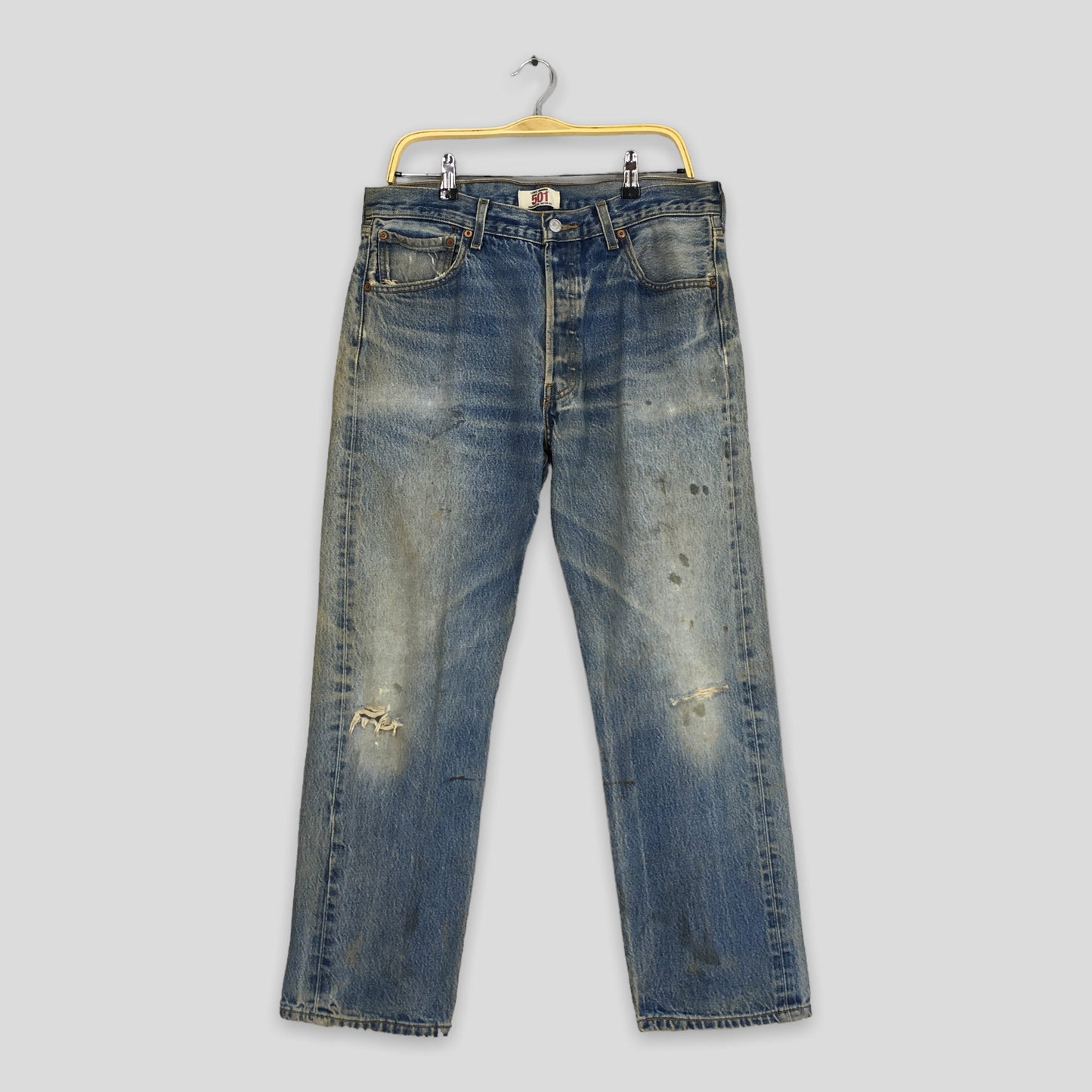 Levi's 501 Distressed Dirty Jeans Size 34x28.5