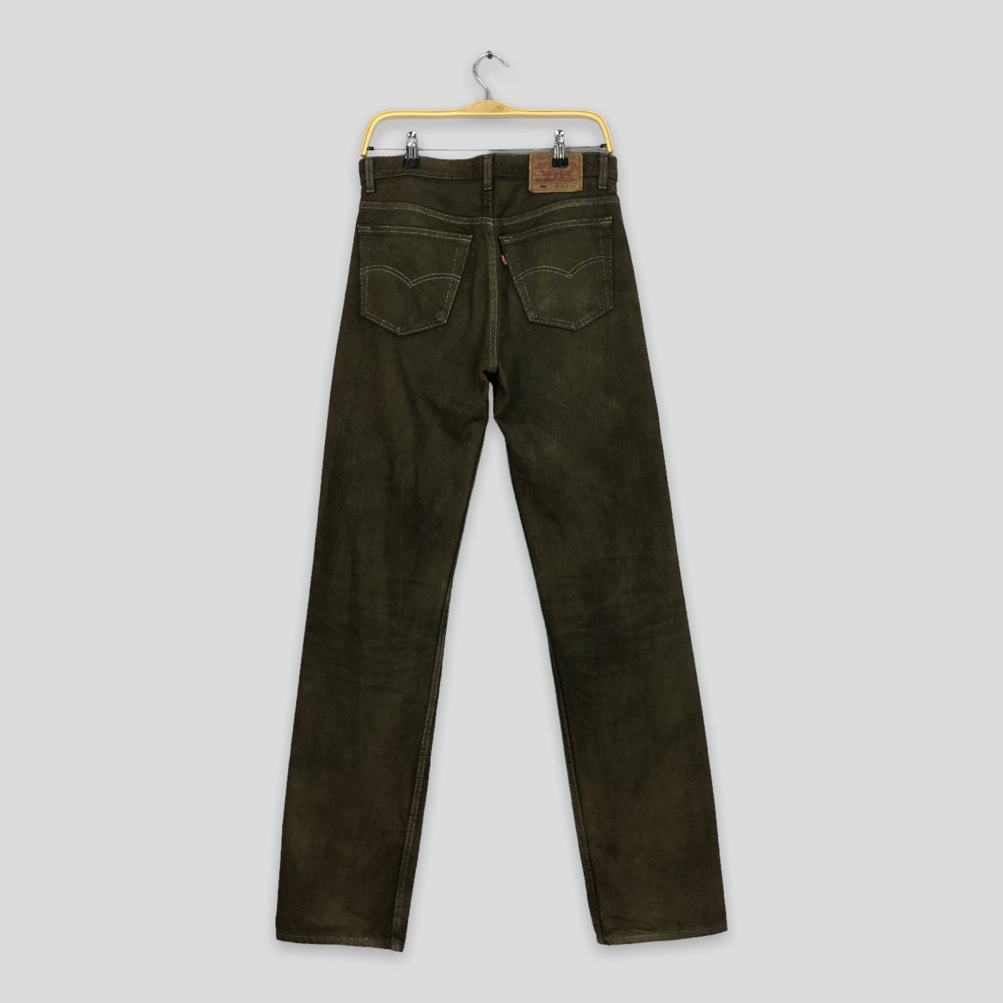 Levi's 501 Olive Green Overdyed Denim Size 30x33.5