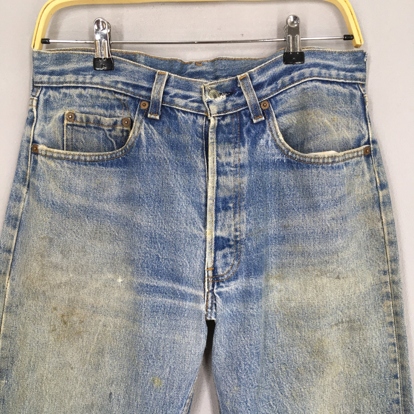 Levi's 501 Faded Dirty Blue Jeans Size 29x30.5