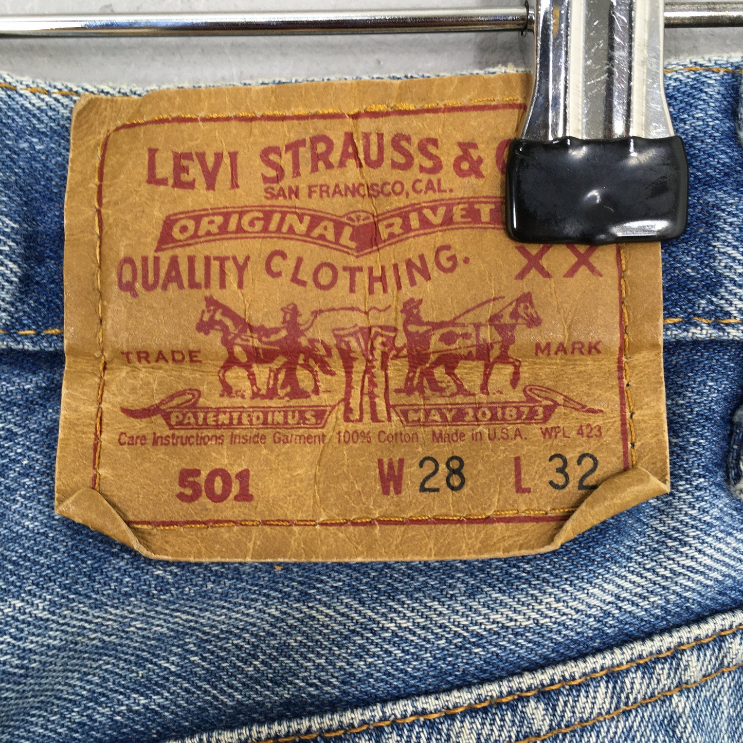Levi's 501 Light Wash Jeans Faded Size 27x28