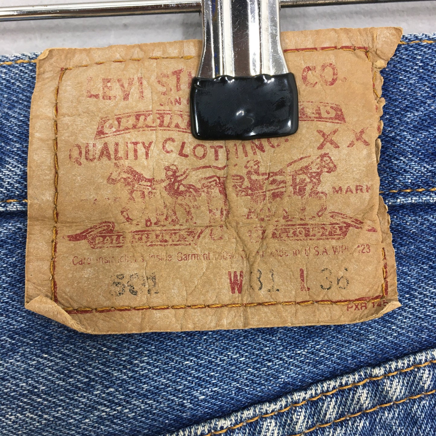 Levi's 501 Faded Dirty Blue Jeans Size 29x28