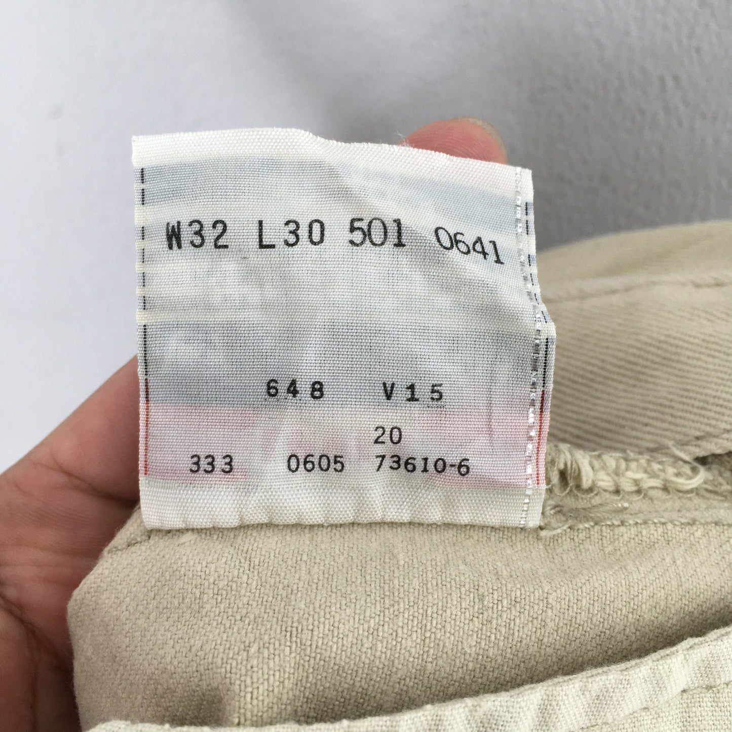 Levi's 501 Cream Straight Cut Jeans Size 31x31