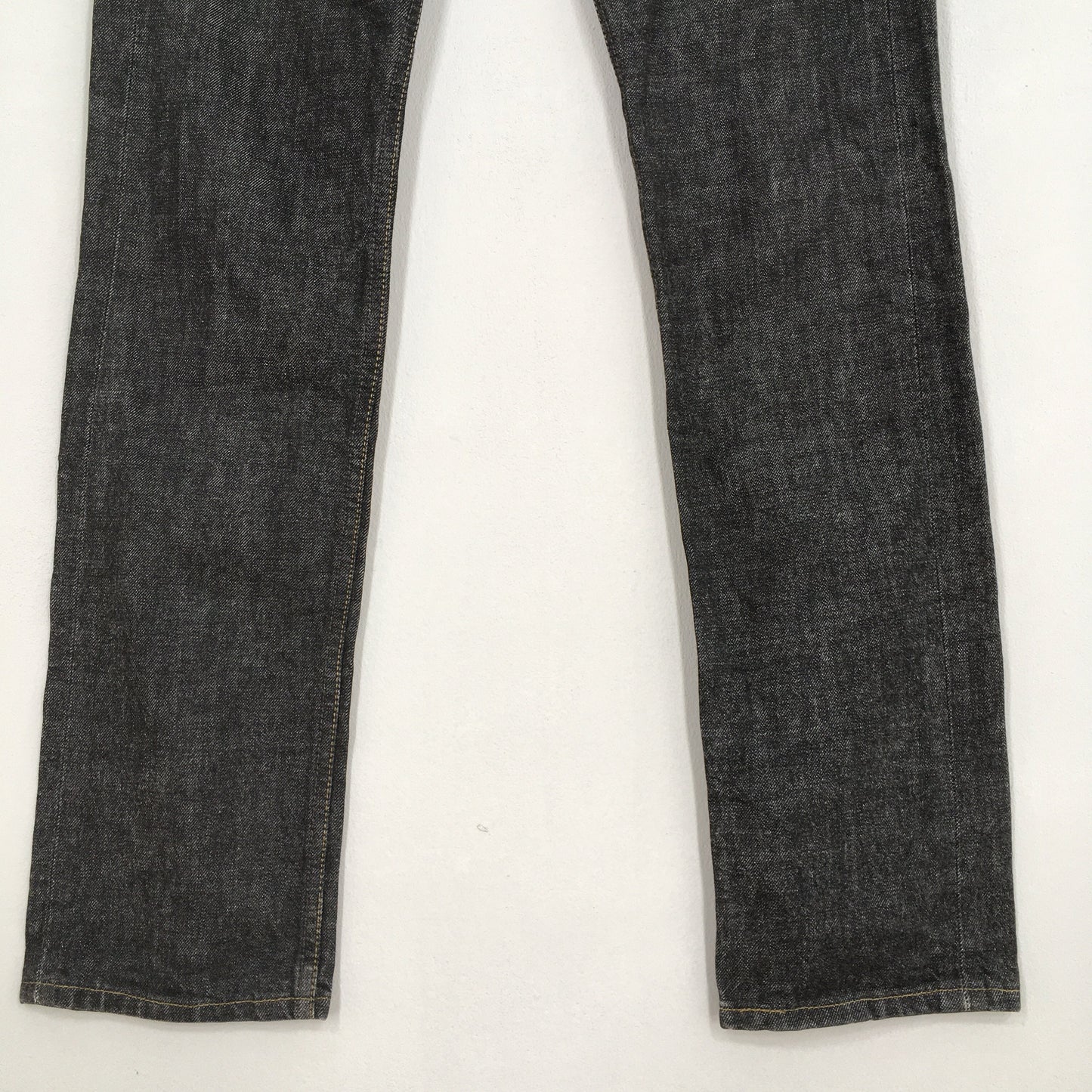 Levi's 505 Regular Fit Jeans Black Denim Size 27x33.5