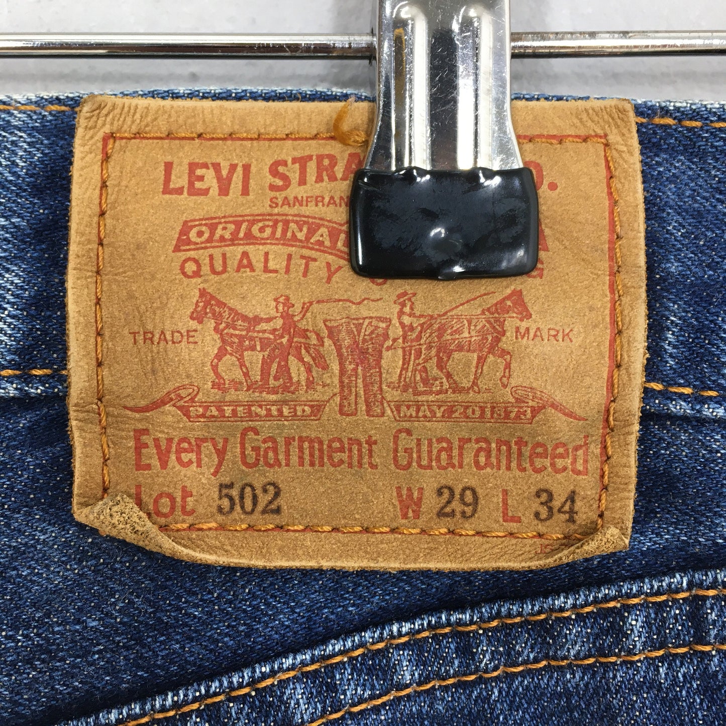 Levi's 502 Indigo Blue Stonewash Jeans Size 28x34