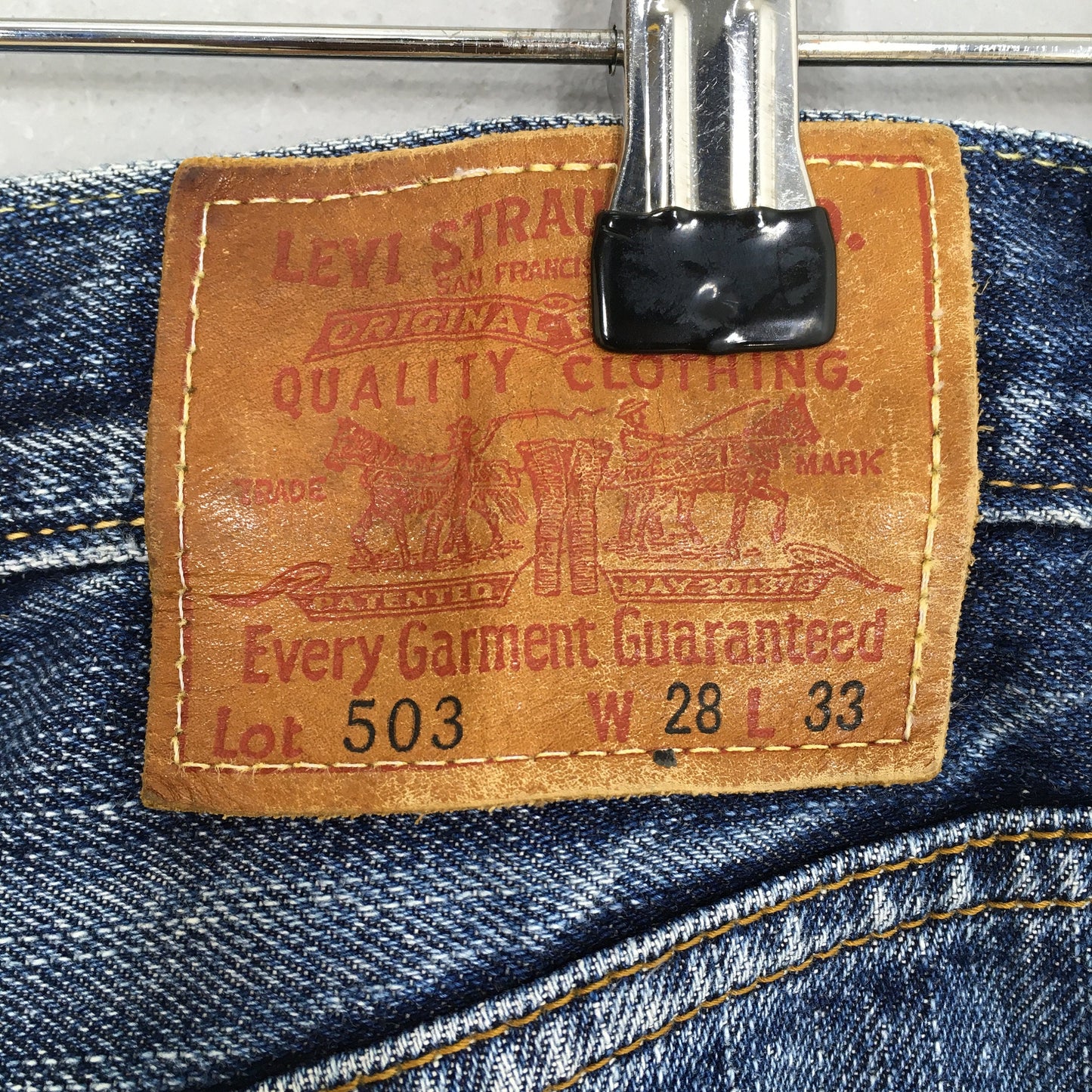 Levi's 503 Faded Blue Jeans Straight Cut Size 29x30