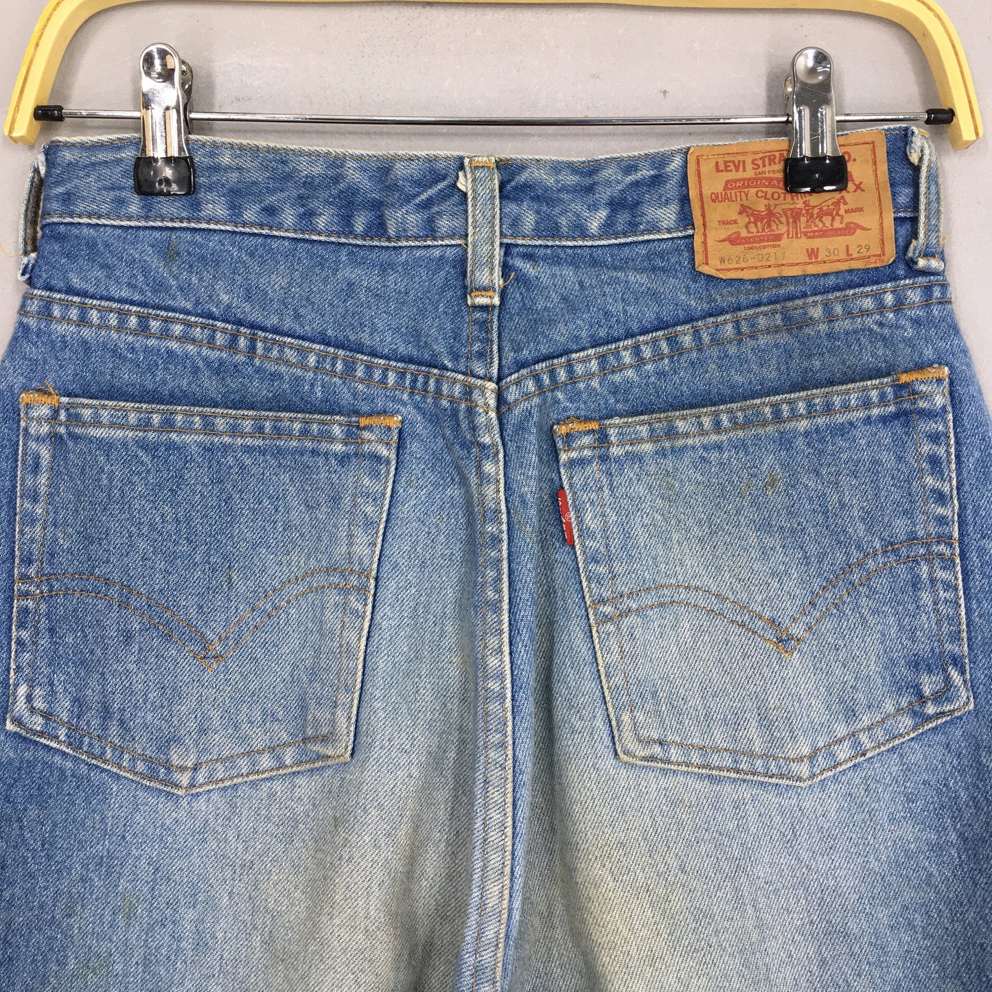 Levi's 626 Faded Blue Jeans Light Washed Size 26x30