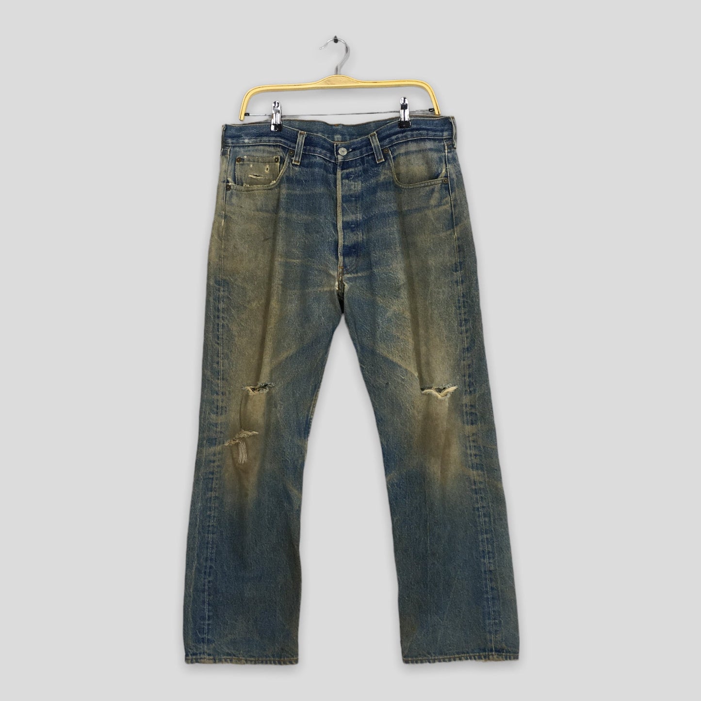 Levi's 501 Distressed Ripped Jeans Size 34x27.5