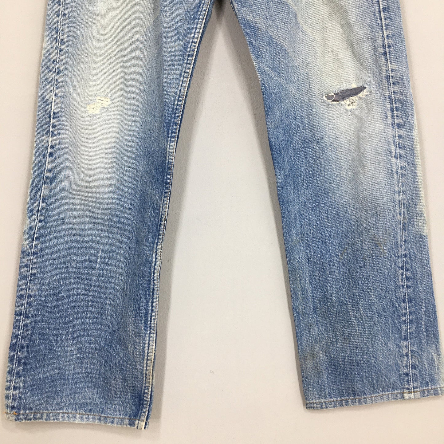 Levi's 501 Distressed Ripped Jeans Stonewash Size 34x30