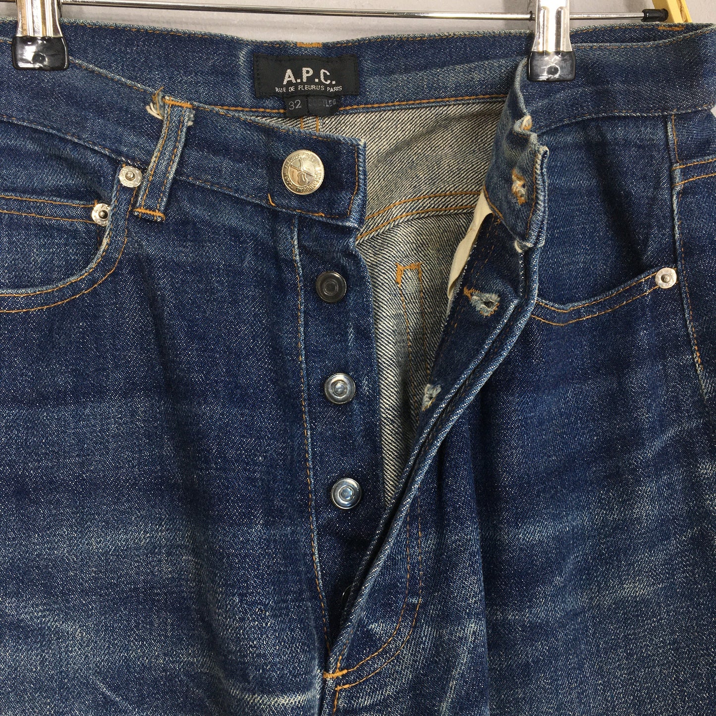 APC France Indigo Blue Selvedge Jeans Size 30x29.5