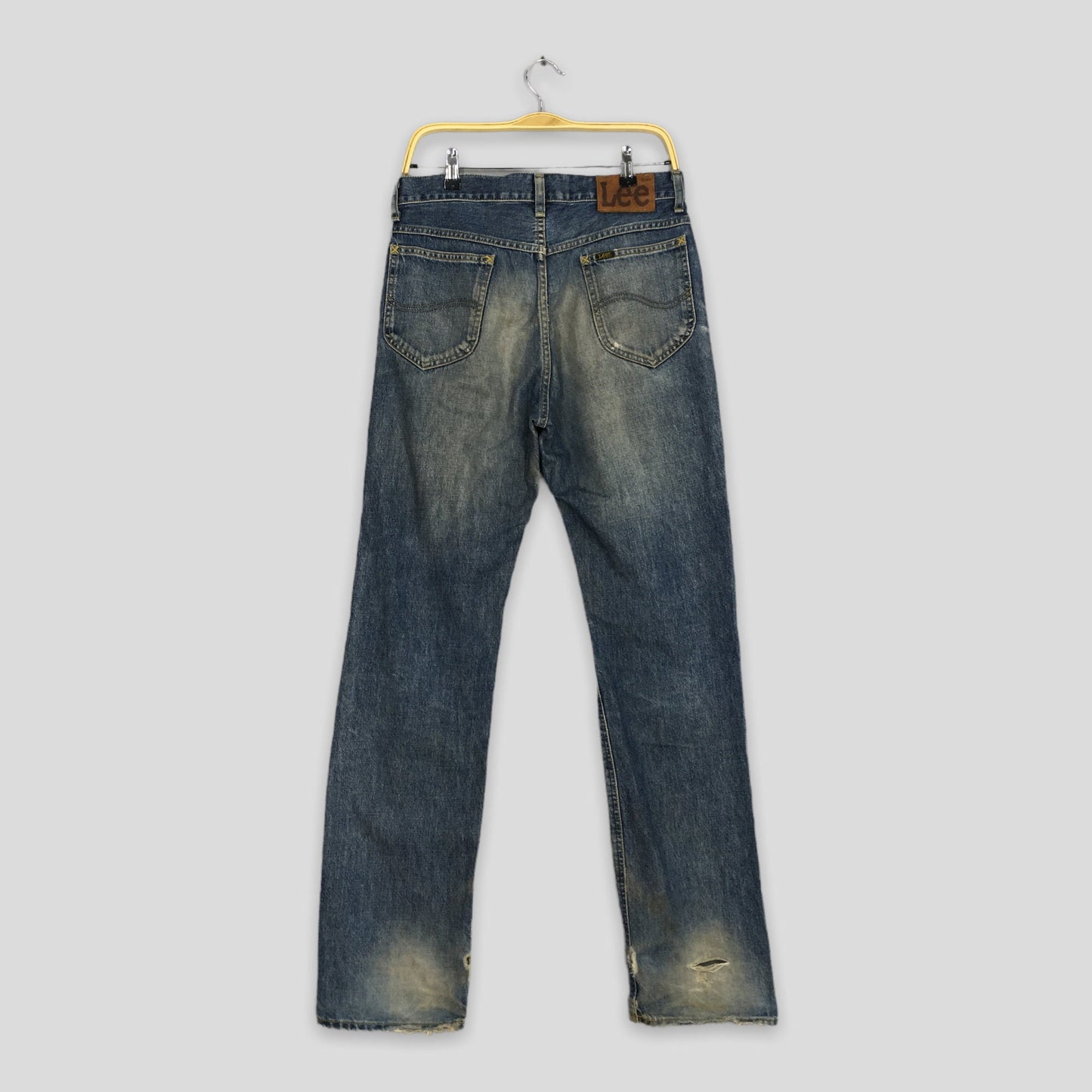 Lee Japan Faded Blue Distressed Jeans Size 30x33