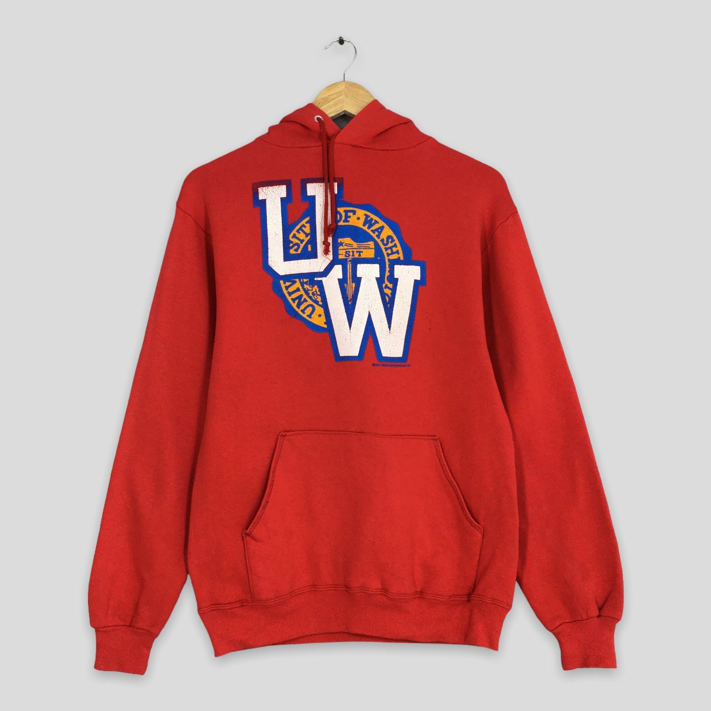 University Of Washington Red Hoodie Sweatshirt Medium