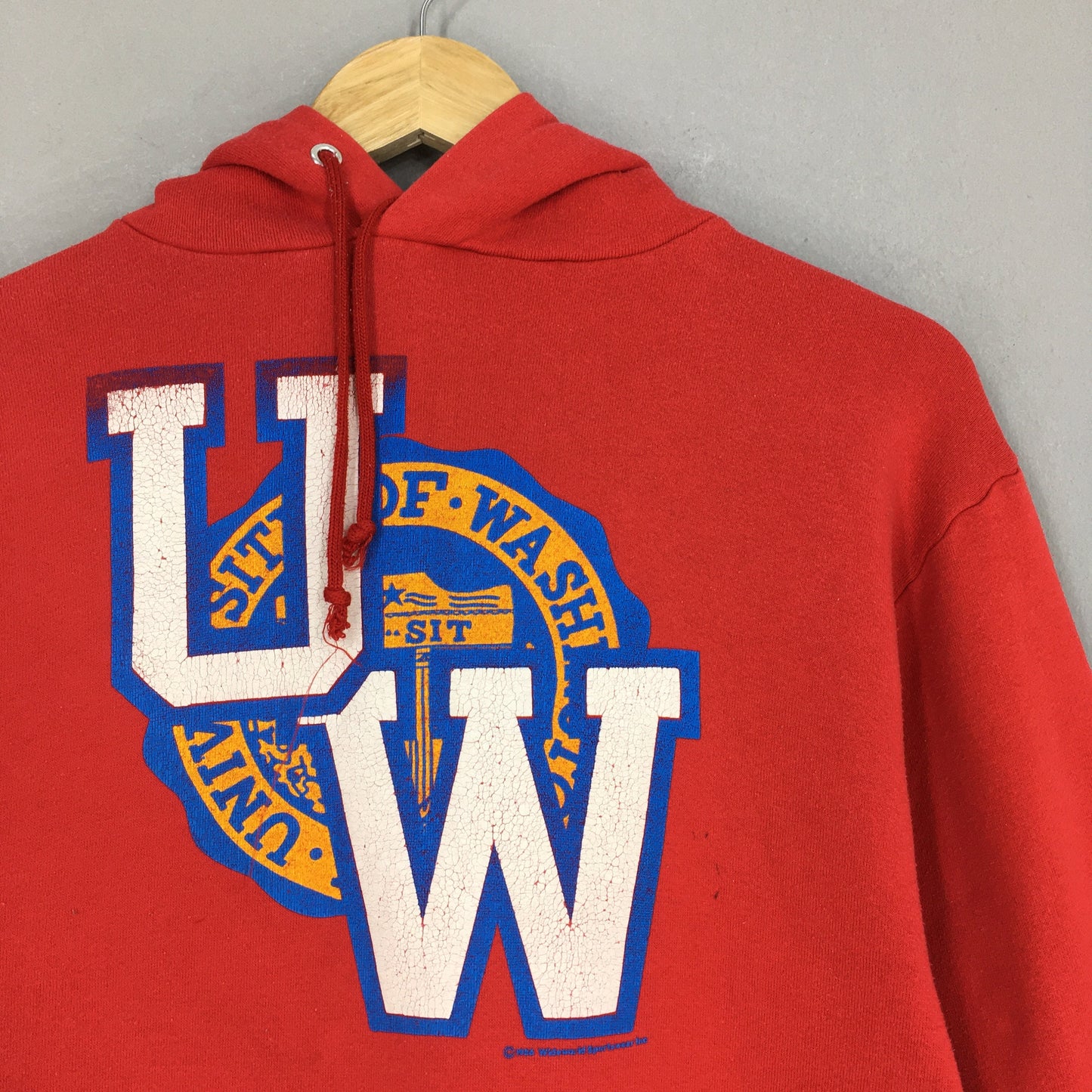 University Of Washington Red Hoodie Sweatshirt Medium