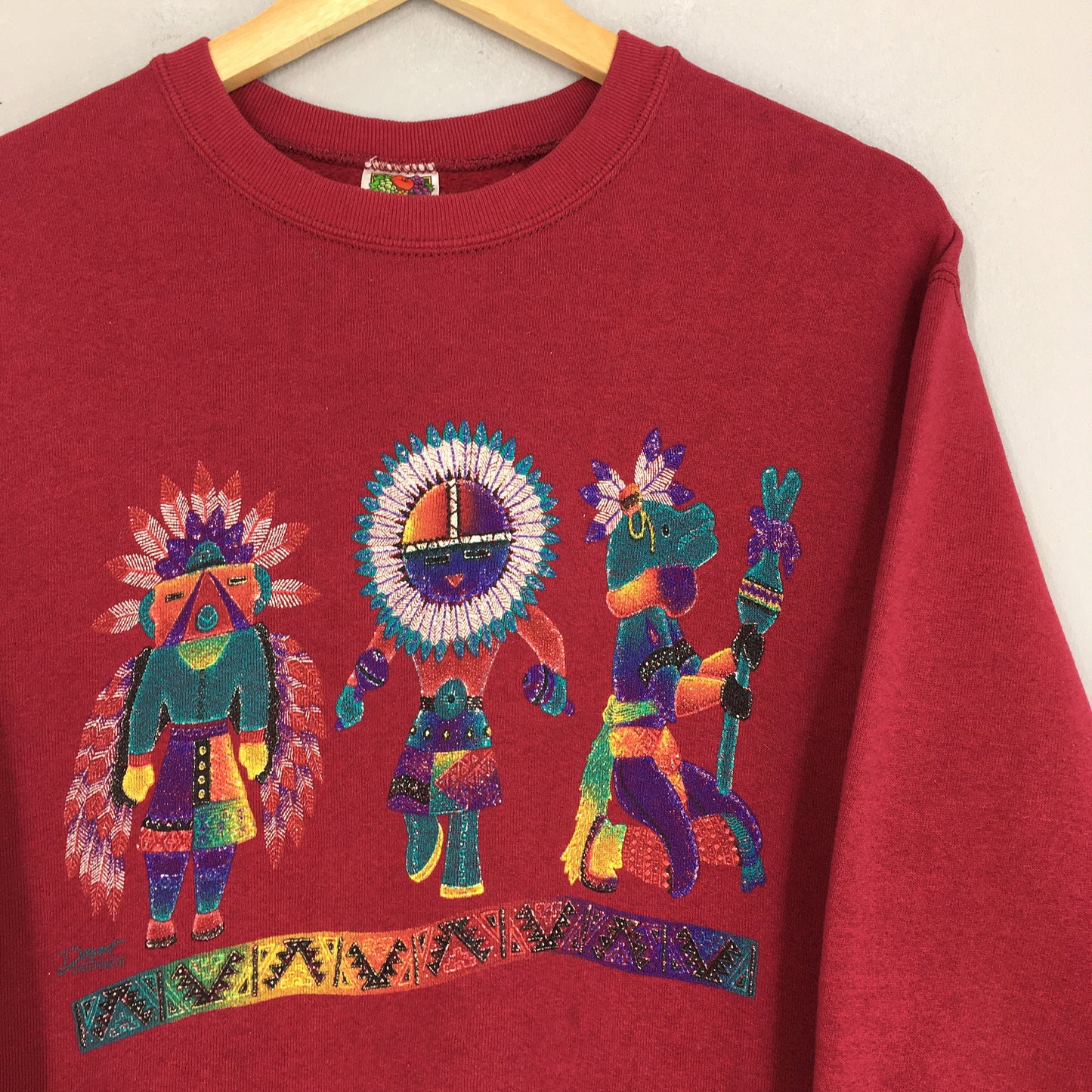 Native American Culture Red Sweatshirt Medium