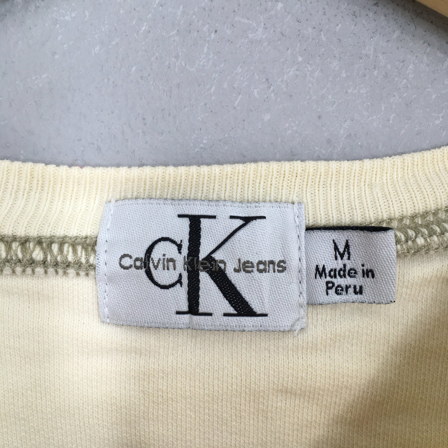 Calvin Klein Jeans Cream Sweatshirt Medium