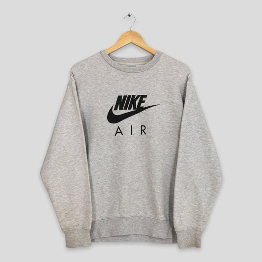 Y2K Nike Swoosh Gray Sweatshirt XLarge