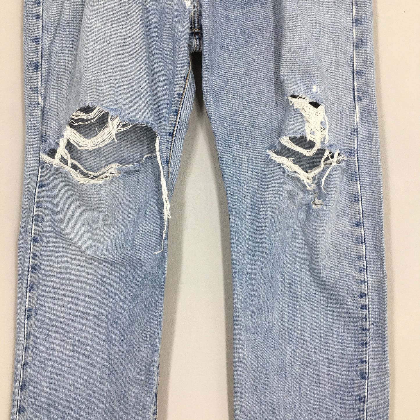 Levi's 501 Distressed Ripped Jeans Stonewash Size 35x34