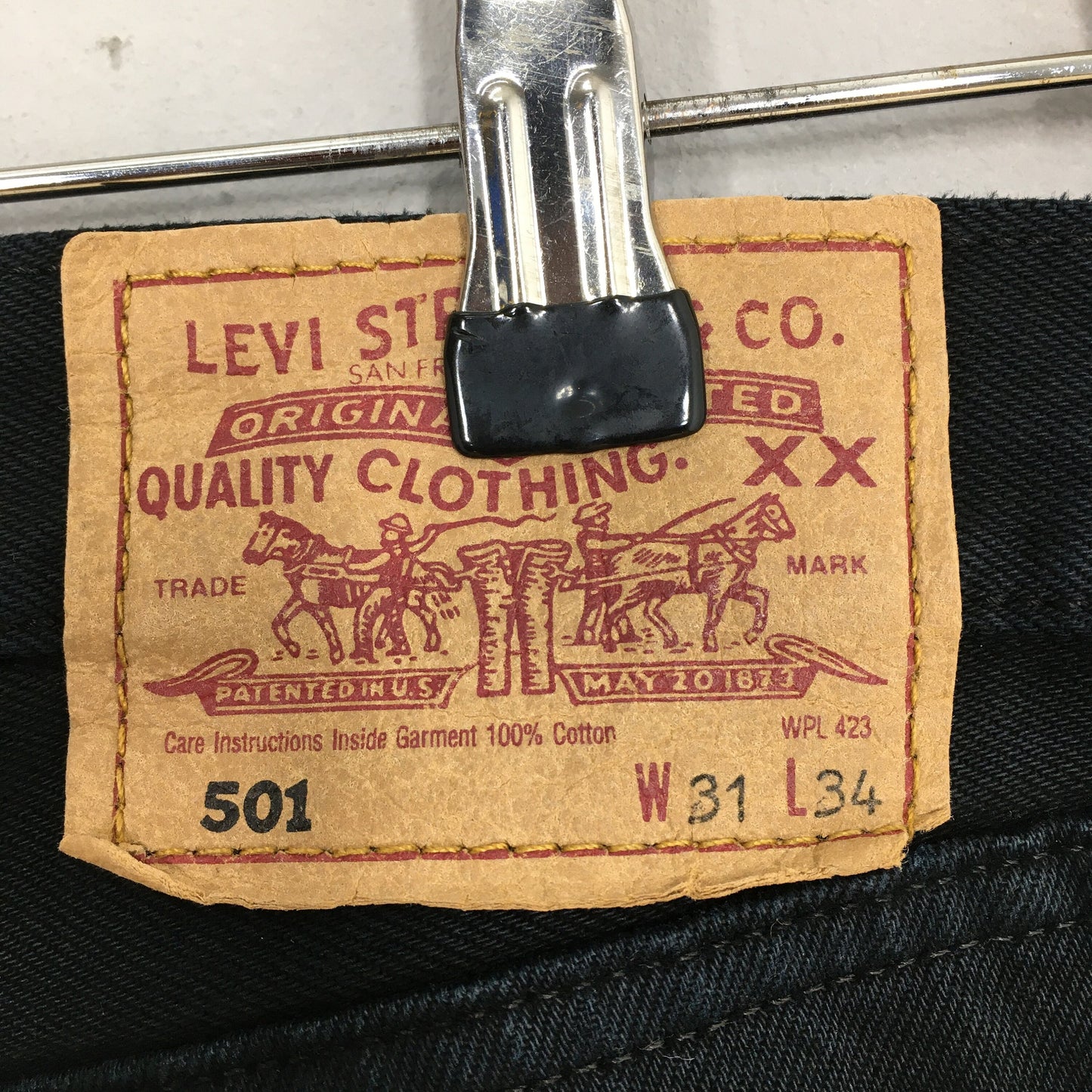 Levi's 501 Levi's Super Black Overdyed Size 30x32