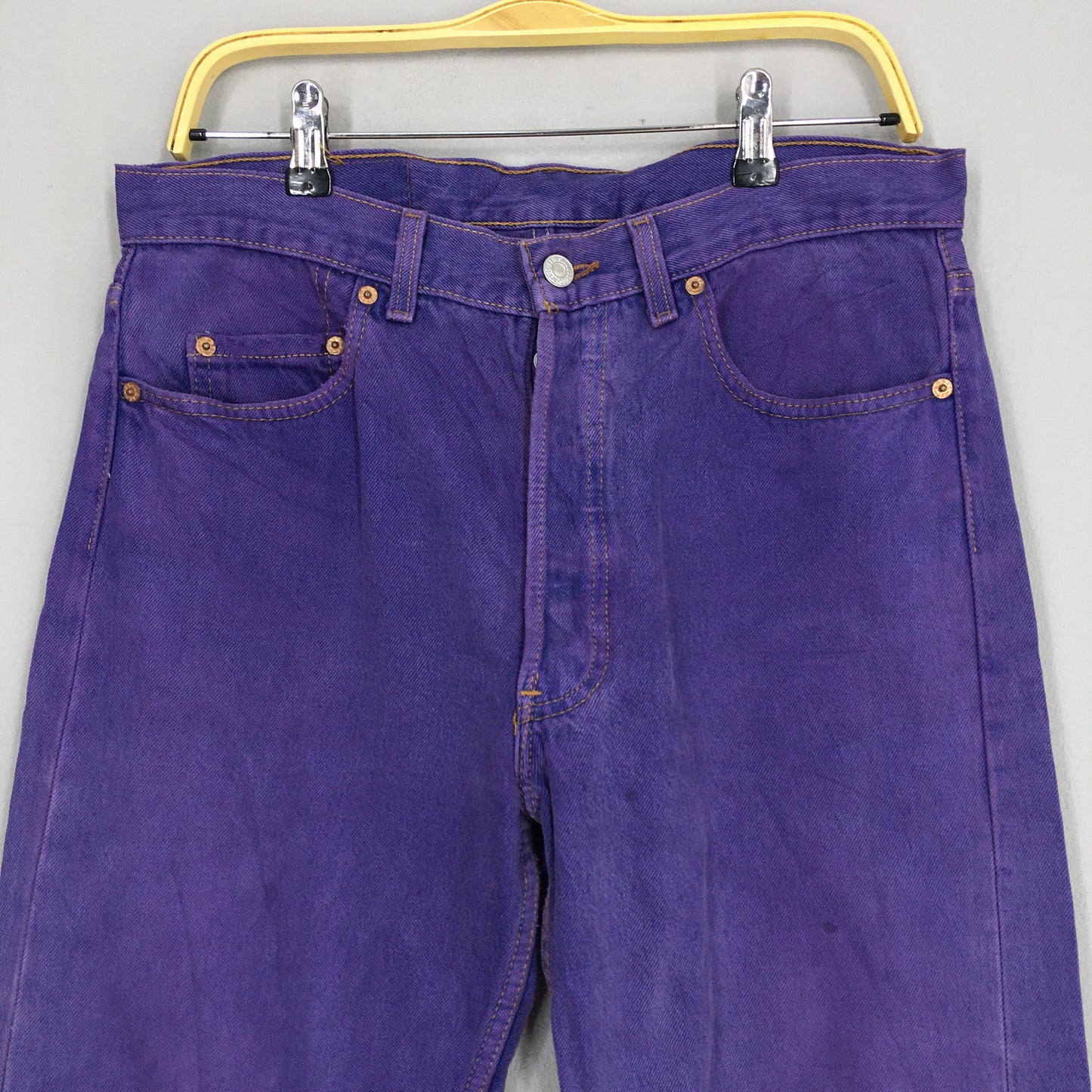 Levi's 501 Purple Overdyed Straight Cut Size 32x27