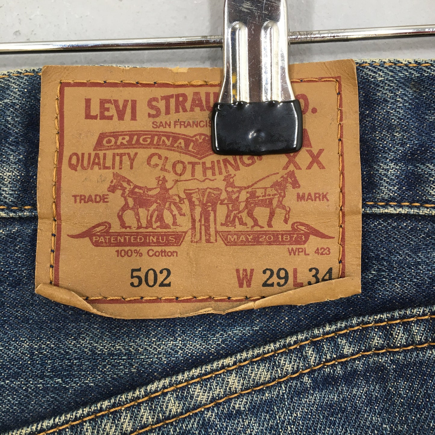 Levi's 502 LVC Japan Big E Faded Blue Redline Size 28x29