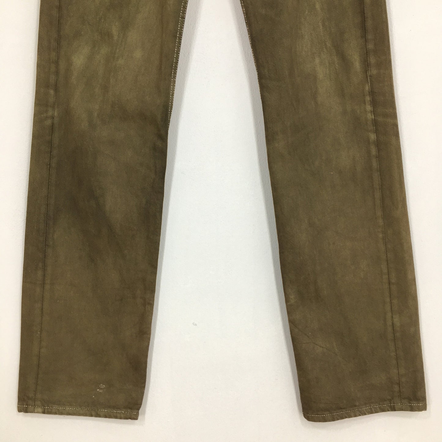 Levi's 501 Olive Green Overdyed Denim Size 30x33.5