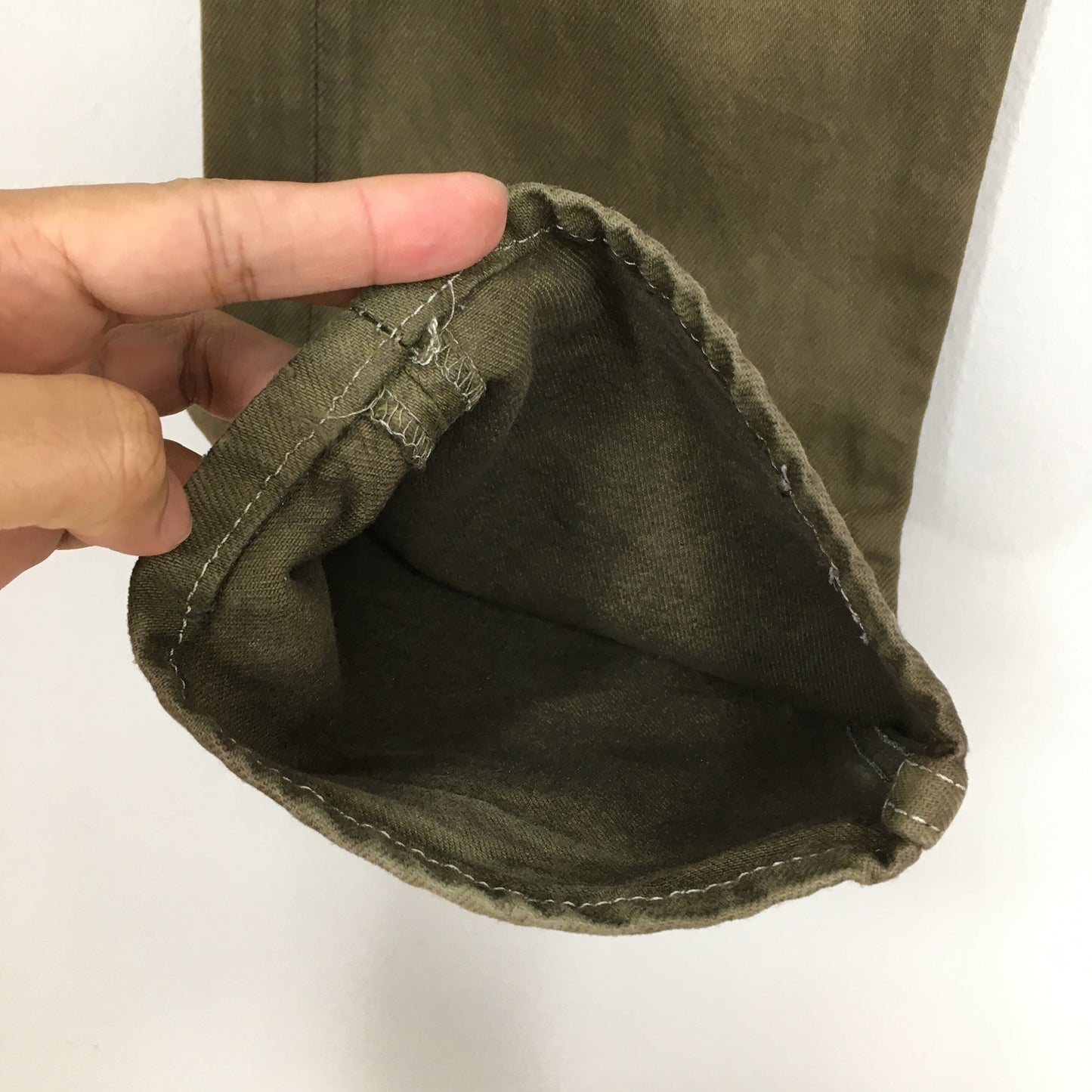 Levi's 501 Olive Green Overdyed Denim Size 30x33.5