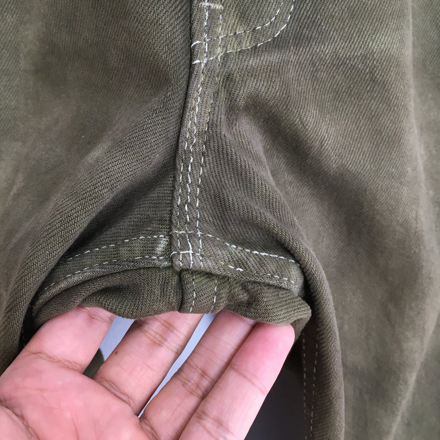 Levi's 501 Olive Green Overdyed Denim Size 30x33.5