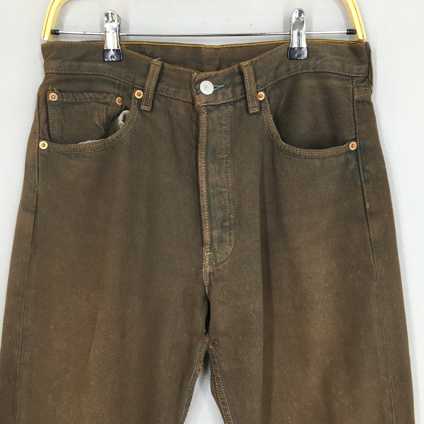 Levi's 501 Overdyed Brown Jeans Size 29x29.5