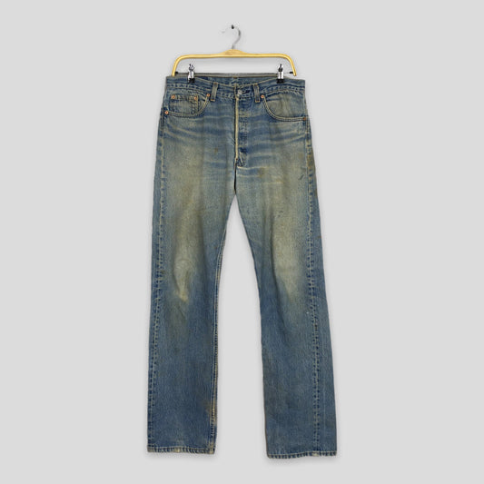 Levis 501XX Blue Stone Washed Jeans Size 32x32.5