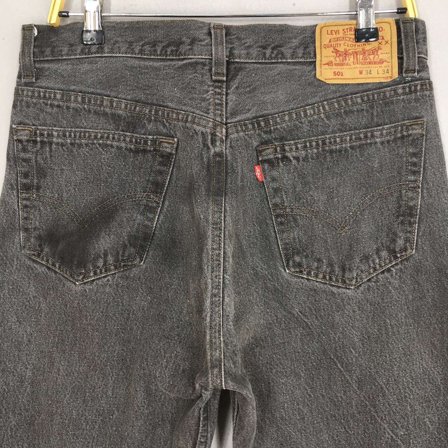 Levi's 501 Levi's Super Black Faded Jeans Size 33x29