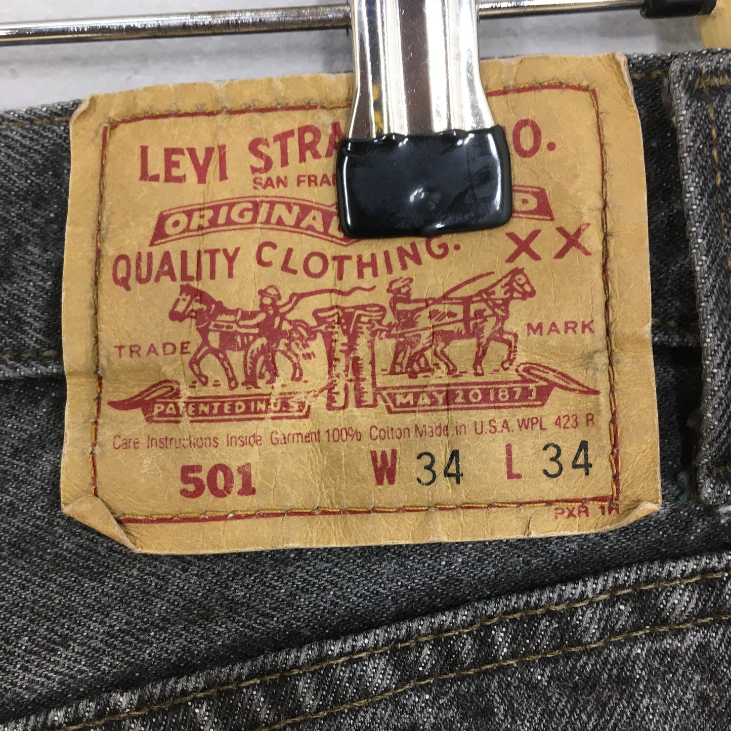 Levi's 501 Levi's Super Black Faded Jeans Size 33x29