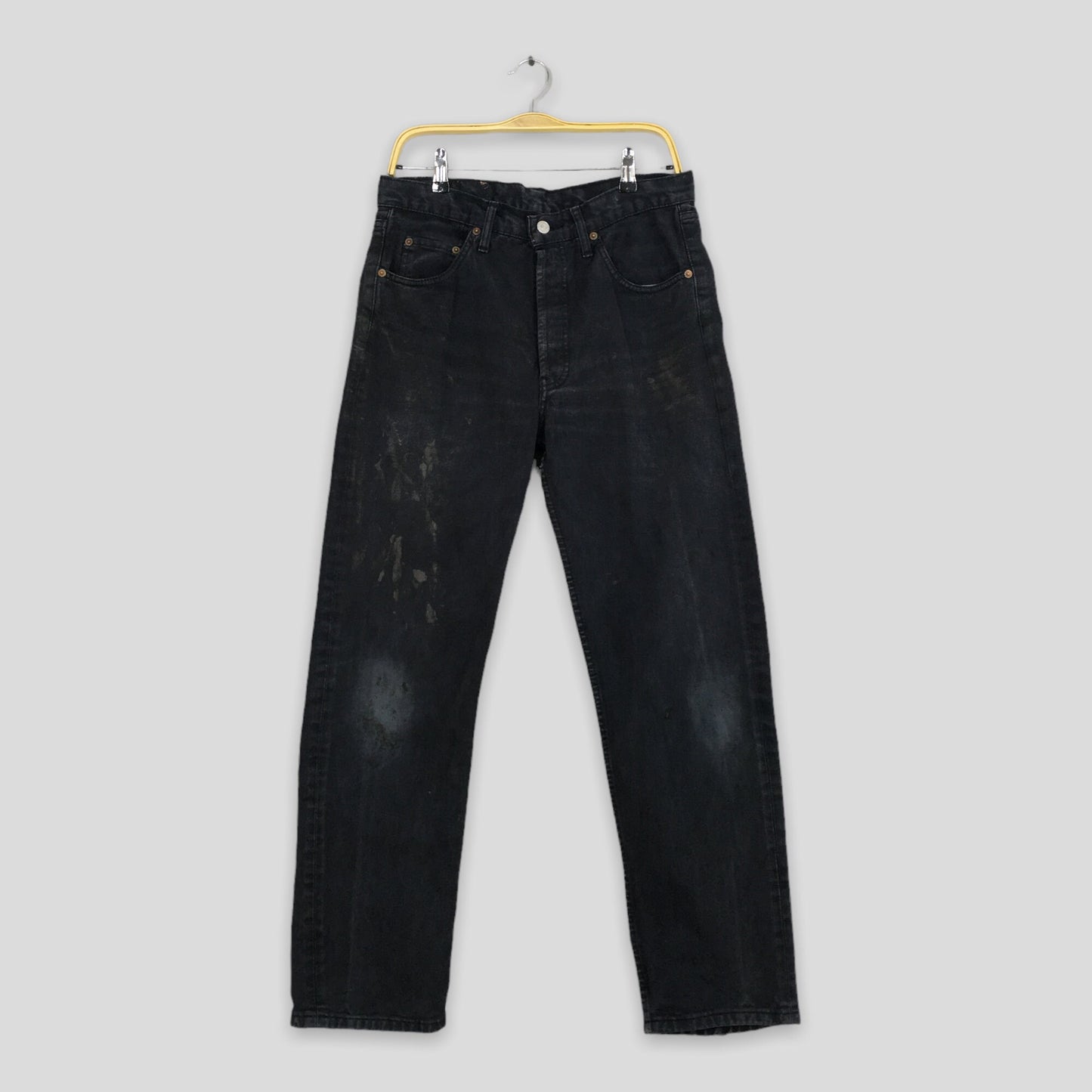 Levi's 501 Faded Dirty Black Jeans Size 32x29.5