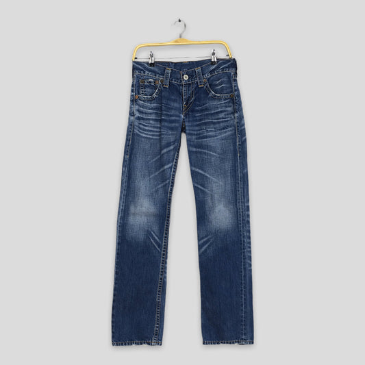 Levi's 502 Faded Blue Jeans Straight Cut Size 29x32