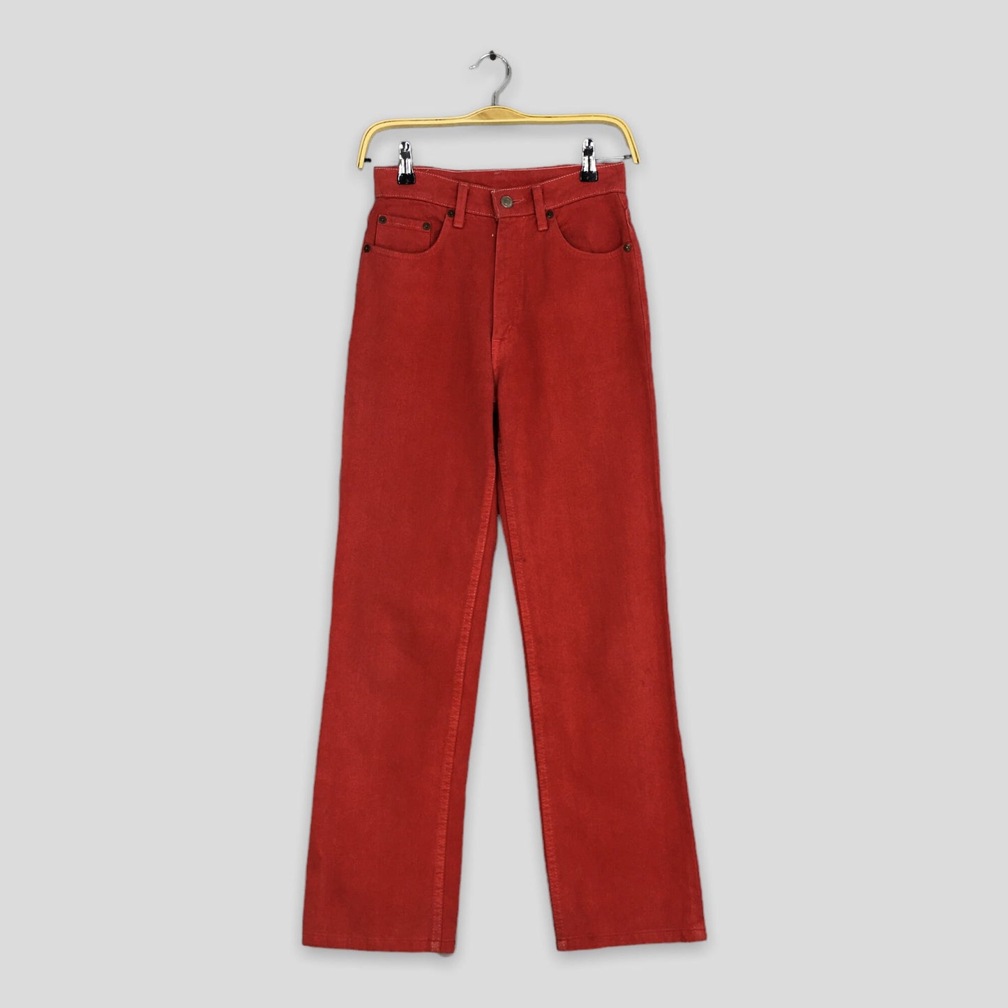 Levi's Regular Fit Jeans Red Denim Size 25x28.5