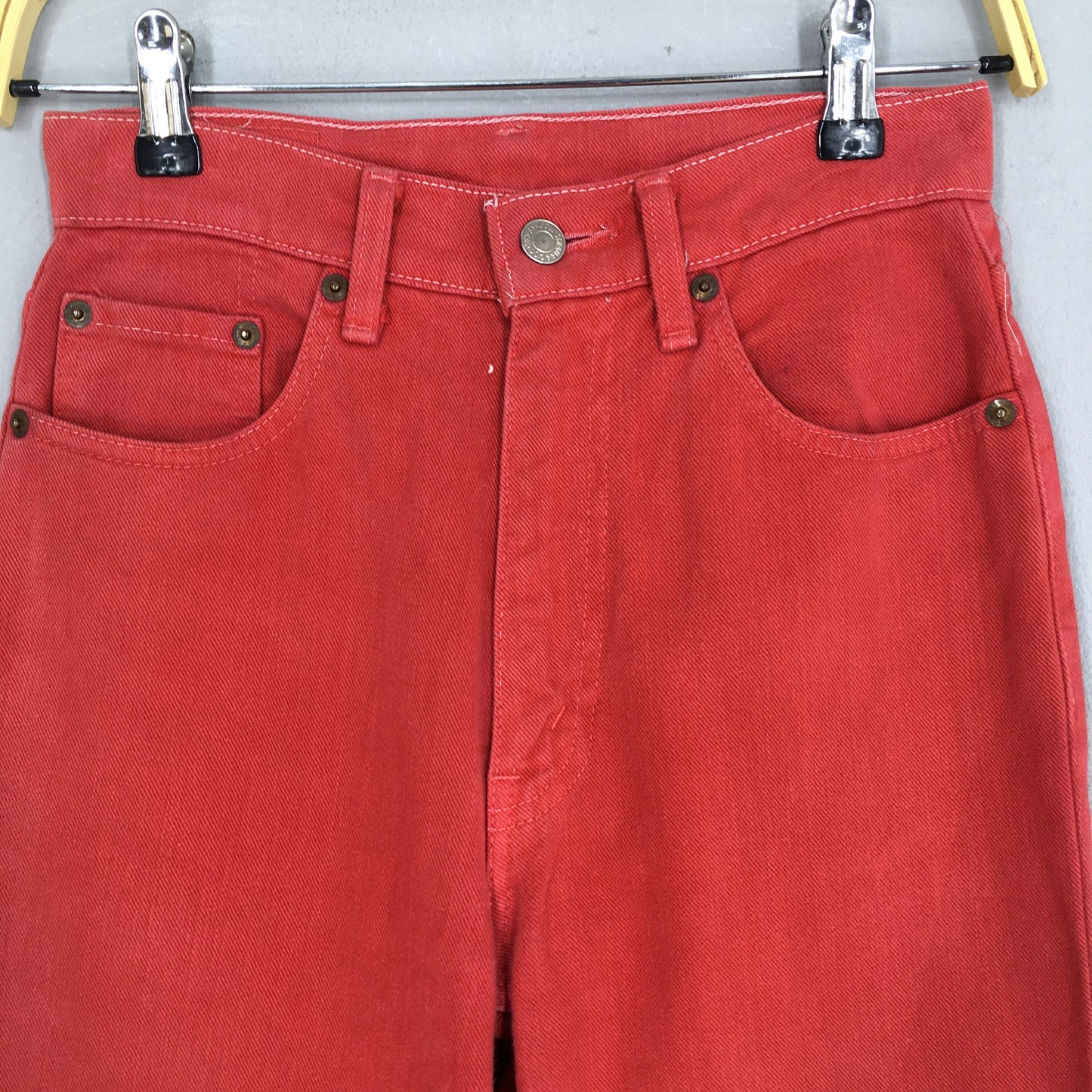 Levi's Regular Fit Jeans Red Denim Size 25x28.5