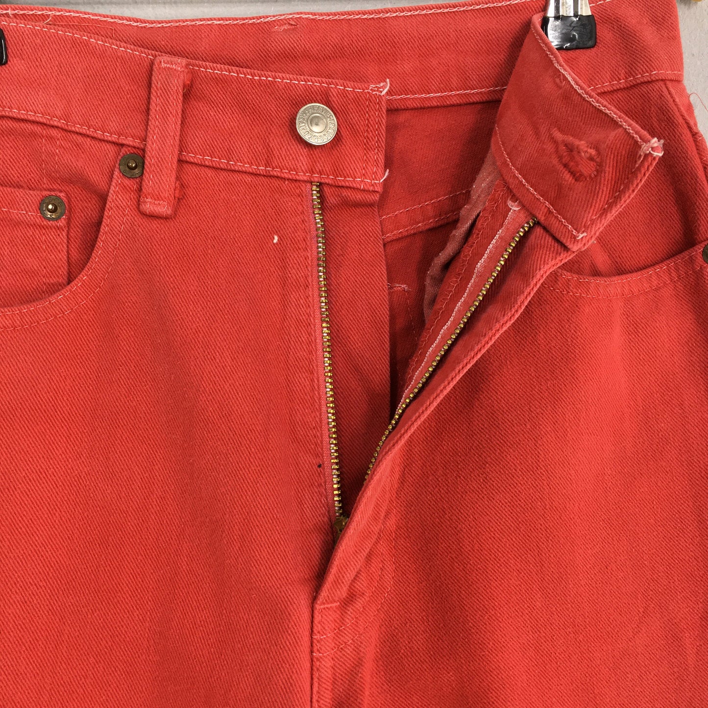 Levi's Regular Fit Jeans Red Denim Size 25x28.5