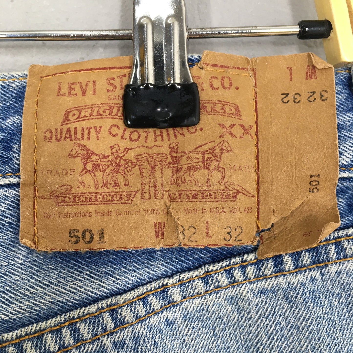 Levi's 501 Faded Dirty Blue Jeans Size 30x30.5