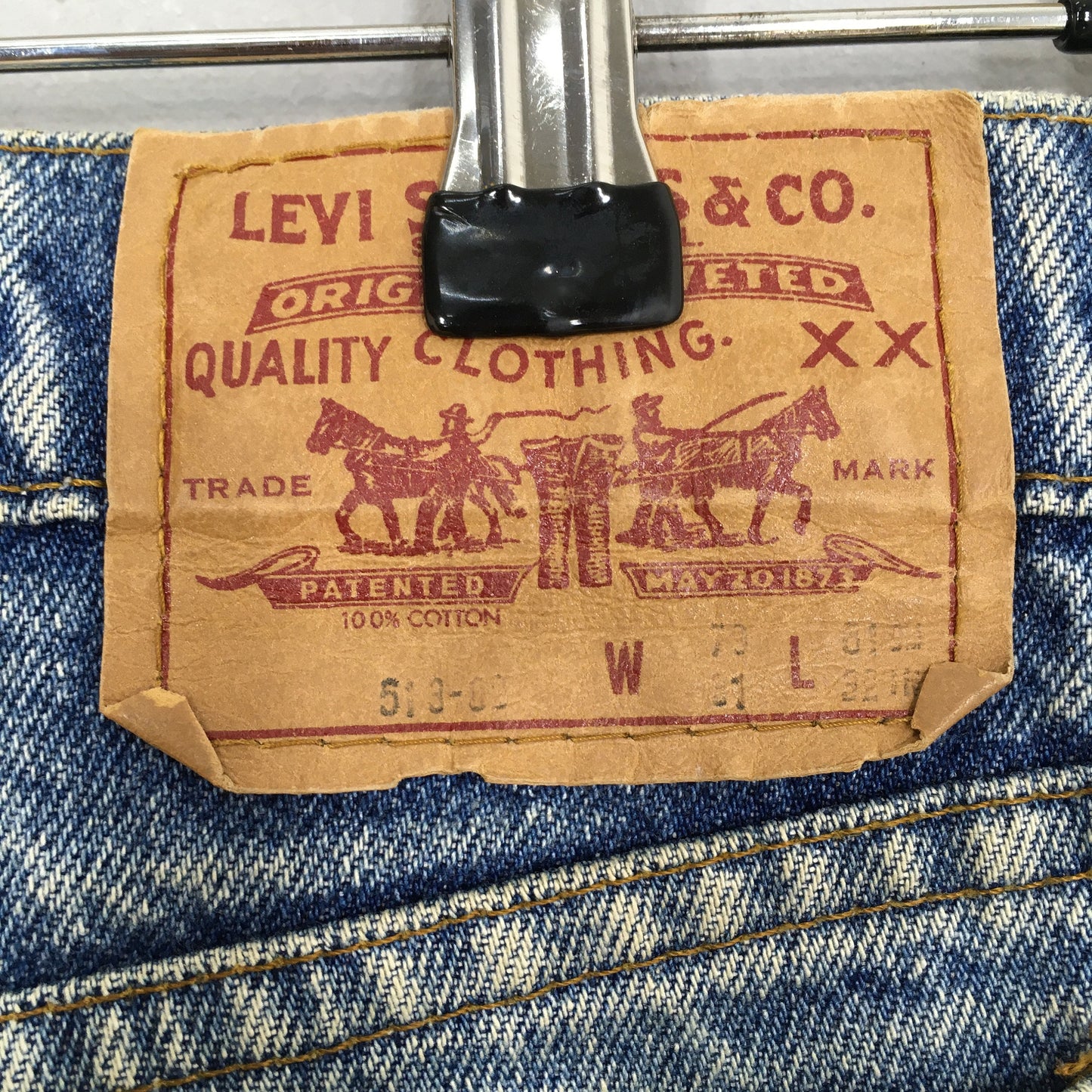 Levis 513 0213 Faded Blue Jeans Stonewash Size 30x30