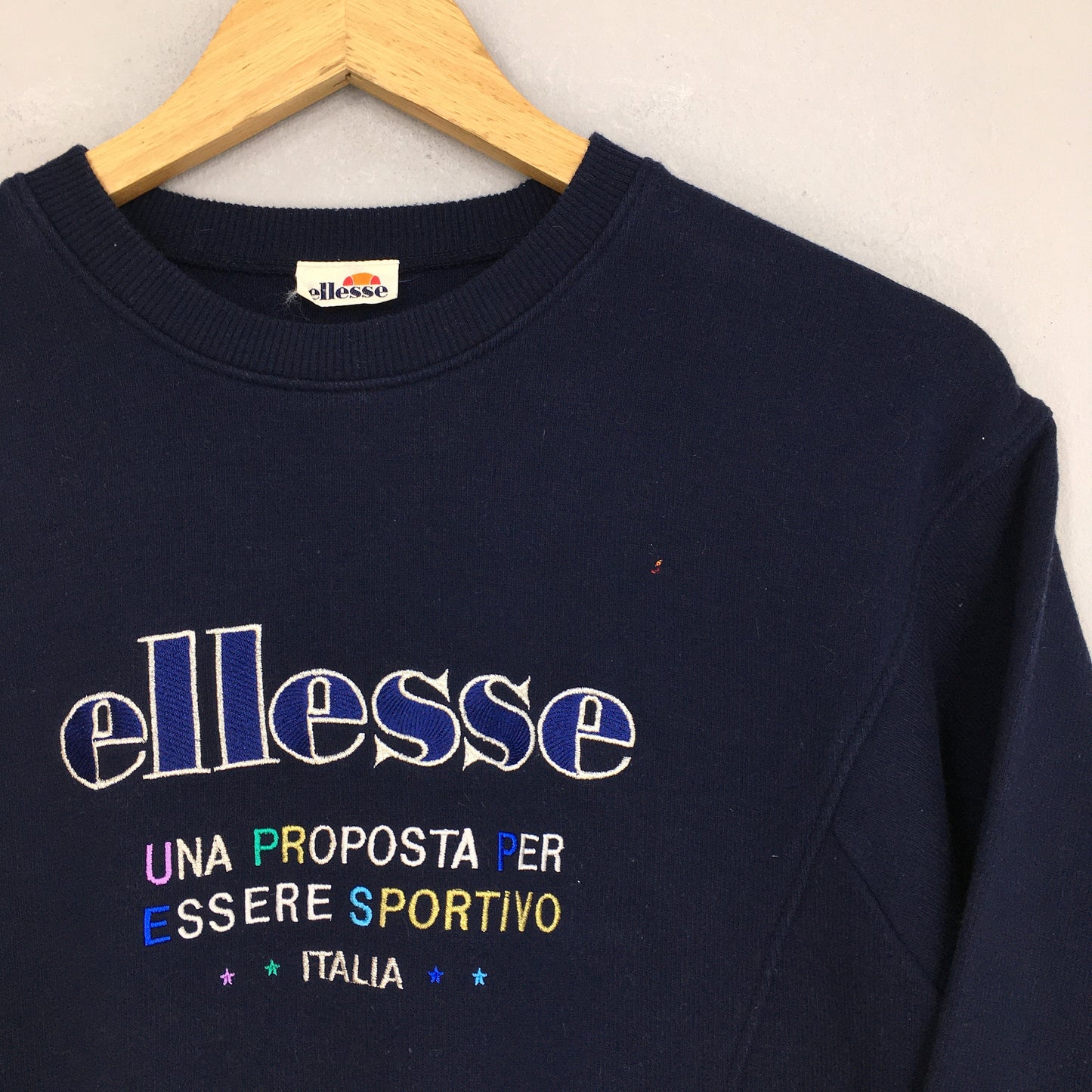 Ellesse Perugia Italia Blue Sweater Women Medium