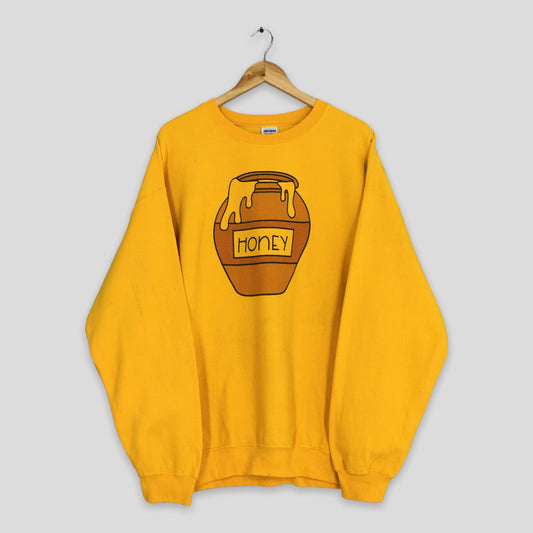 Y2K Honey Yellow Sweatshirt XLarge