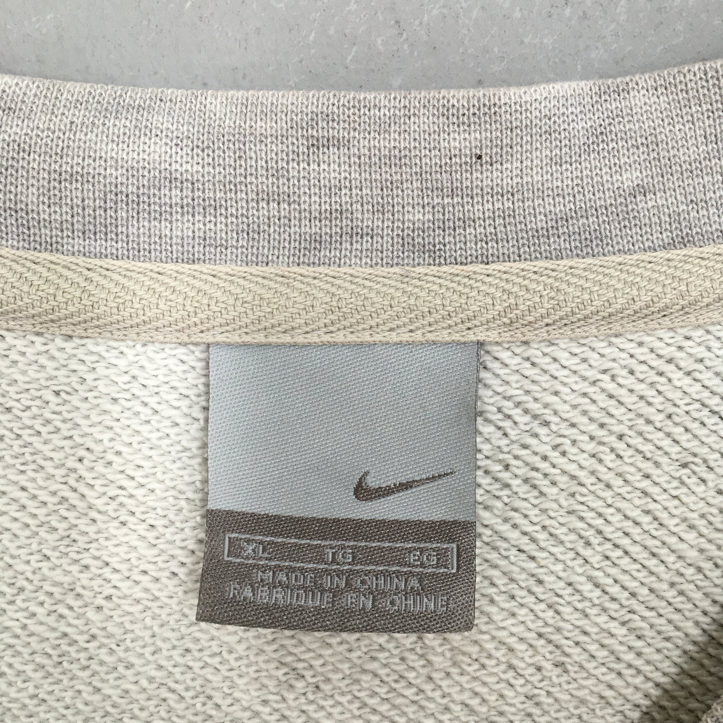 Y2K Nike Swoosh Gray Sweatshirt XLarge