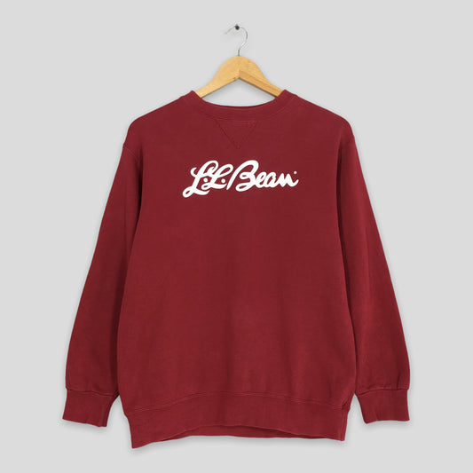 LL Bean Usa Red Sweatshirt Small