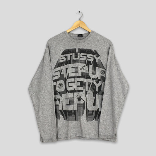 Stussy Step Up To Get Yo Rep Up Tshirt Large