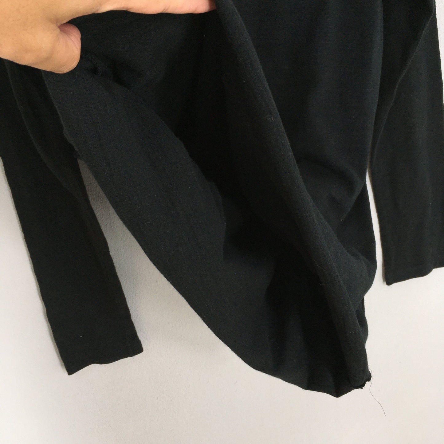 Y's Yohji Yamamoto Black Limi Feu Women Jumpsuit Dress Shirt Small