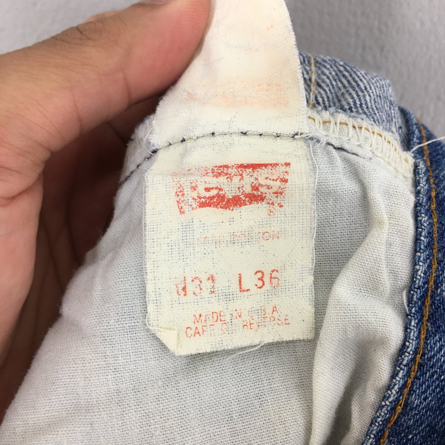 Levi's 501 Faded Dirty Blue Jeans Size 29x28