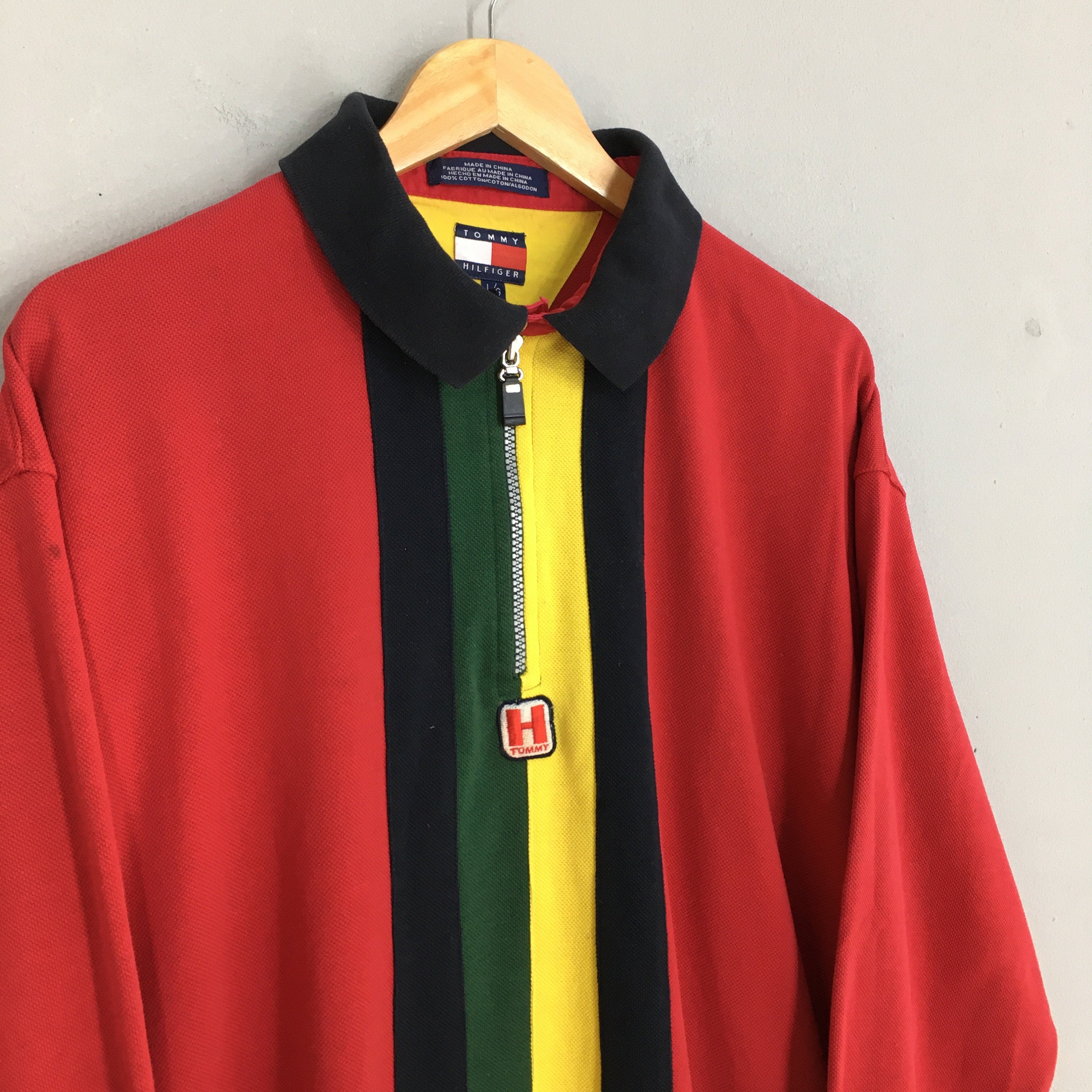 Tommy hilfiger multicolor hot sale long sleeve polo