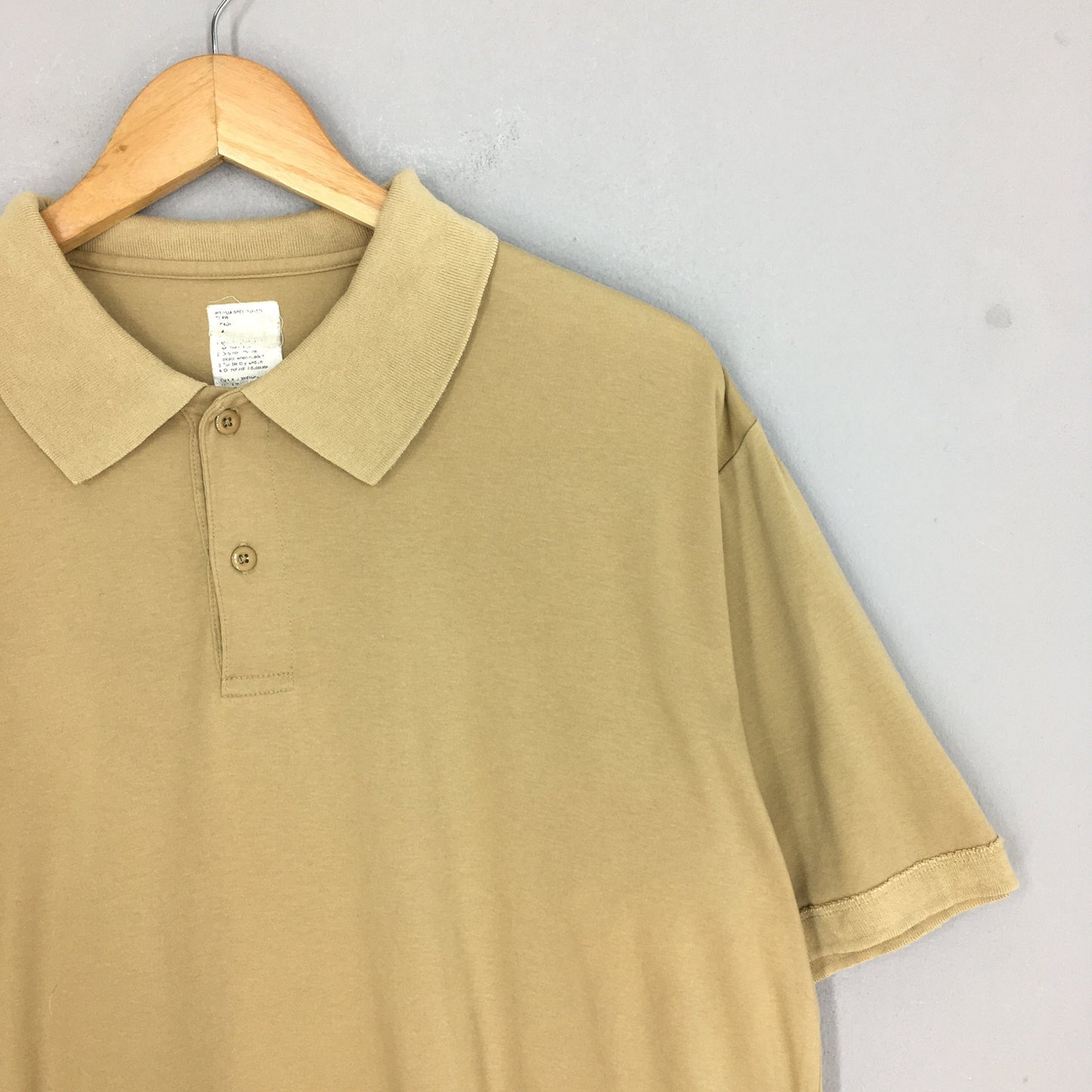 Wtaps Japan Plain Khaki Polos Shirt Large