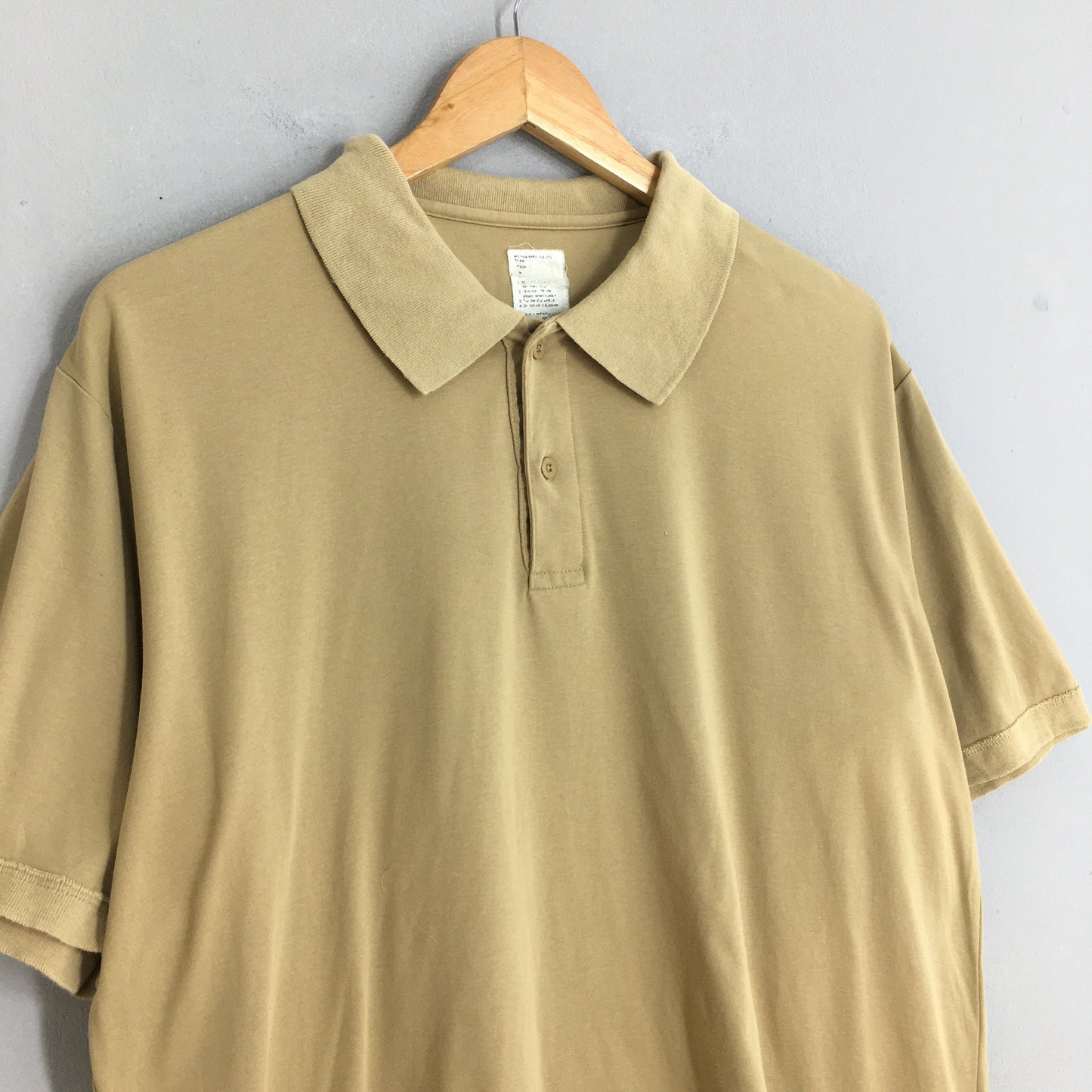 Wtaps Japan Plain Khaki Polos Shirt Large