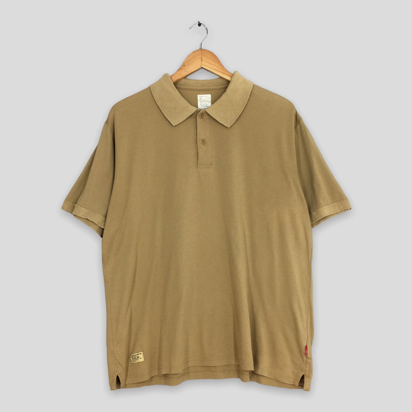 Wtaps Japan Plain Khaki Polos Shirt Large