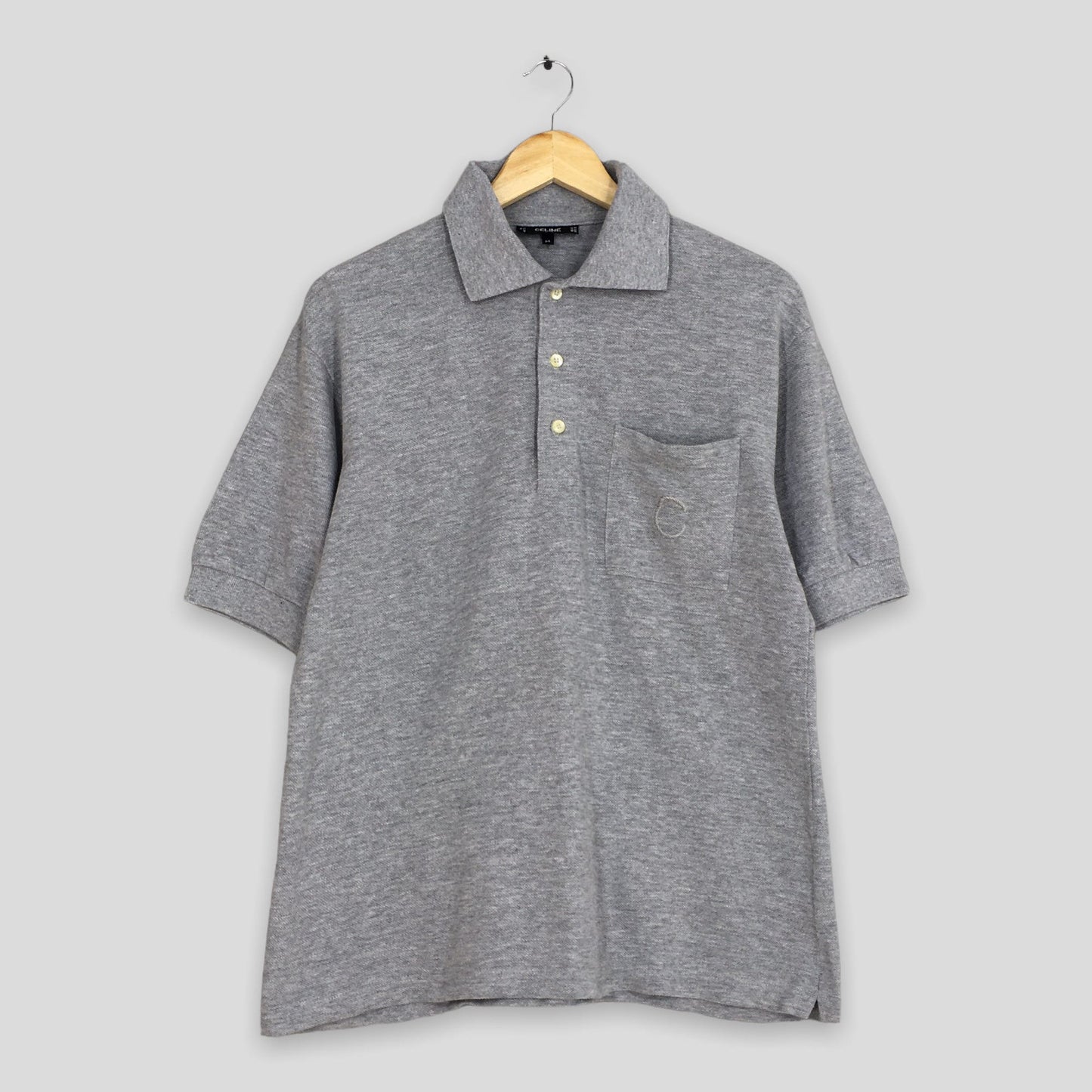 Celine Paris Polos Grey Shirt Medium